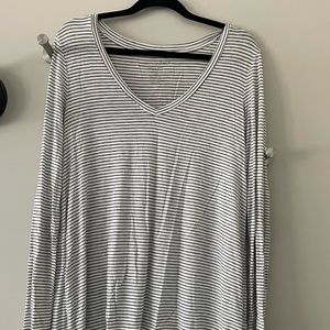 American Eagle Soft and Sexy White and Black Striped Long sleeve size small